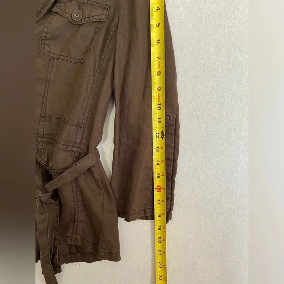 Calvin Klein 100% linen belted button lightweight  jacket coat Sz S - Picture 13 of 14